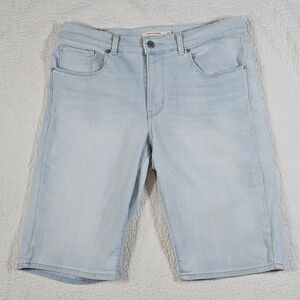 Levi's Light Wash Bermuda Shorts with Crystal Stud Details